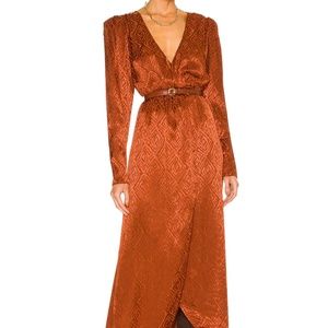 House of Harlow x REVOLVE Mauritz Maxi Dress in Rusty Brown - M